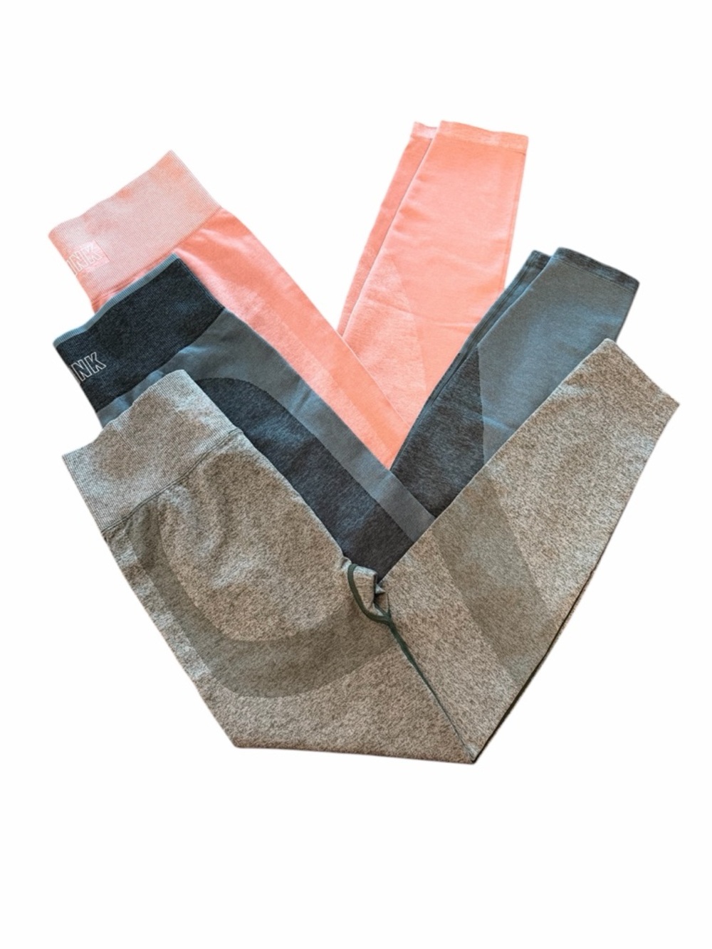 PINK Victoria's Secret Brand Seamless Leggings - bundle of 3 - all size M
